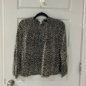 J. Crew Cheetah Print Blouse size Medium​